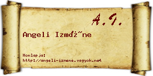 Angeli Izméne névjegykártya